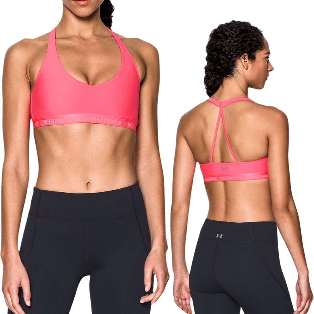 UNDER ARMOUR Damen Armour Low Solid Push-up Sports‎ Bra in Pink Shock.